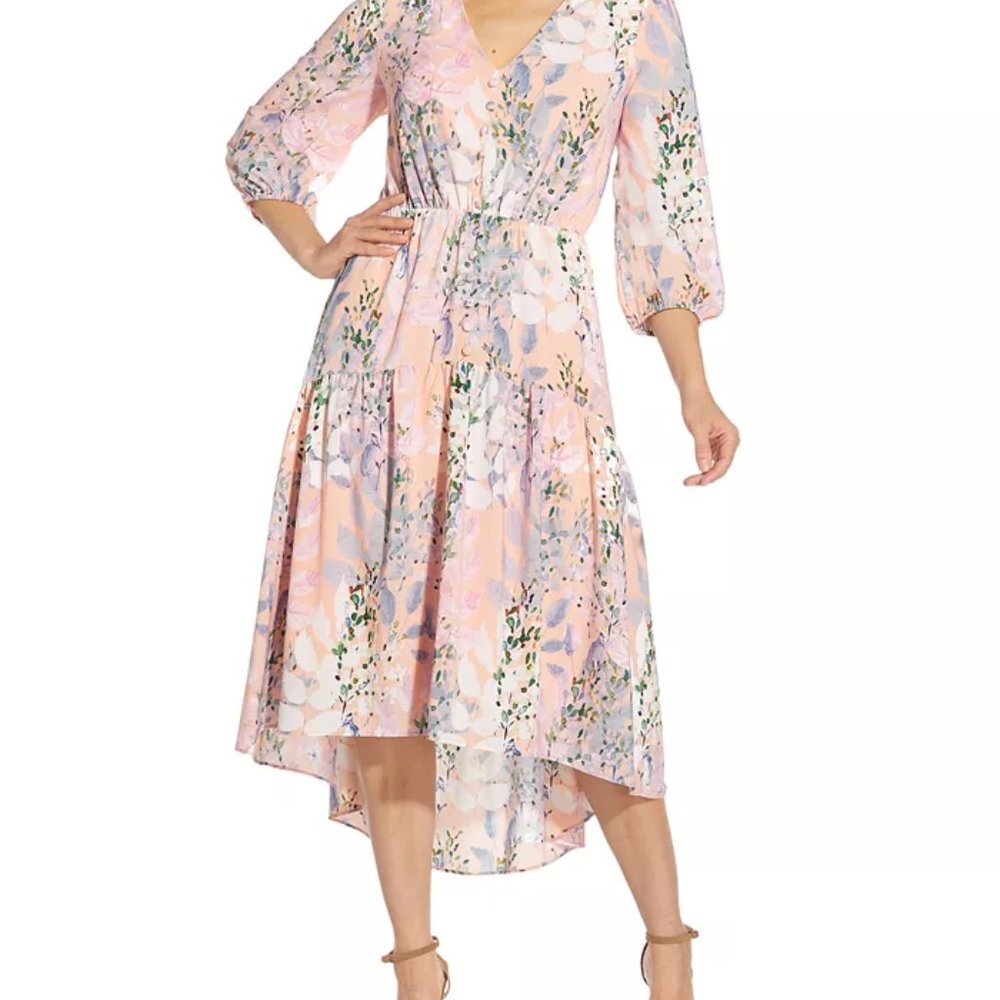 Floral-Print Midi Dress